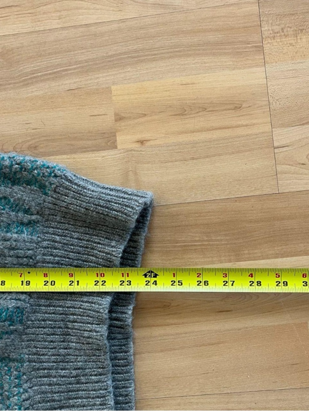 Textured Slate Green Pullover Sweater - Picture 2 of 4